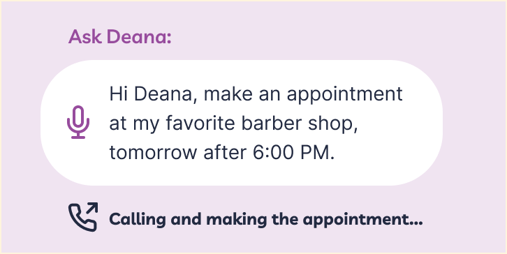 Voice assistant making an appointment
